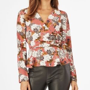 JustFab Side Tie Peplum Top